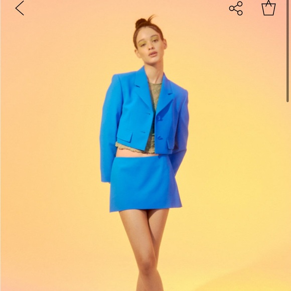 Daze Days Blue Mini Skirt - Picture 4 of 4